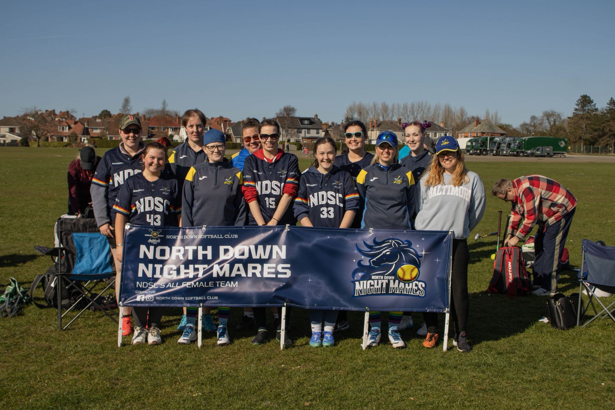 Nightmares team photo for North Down Softball Club